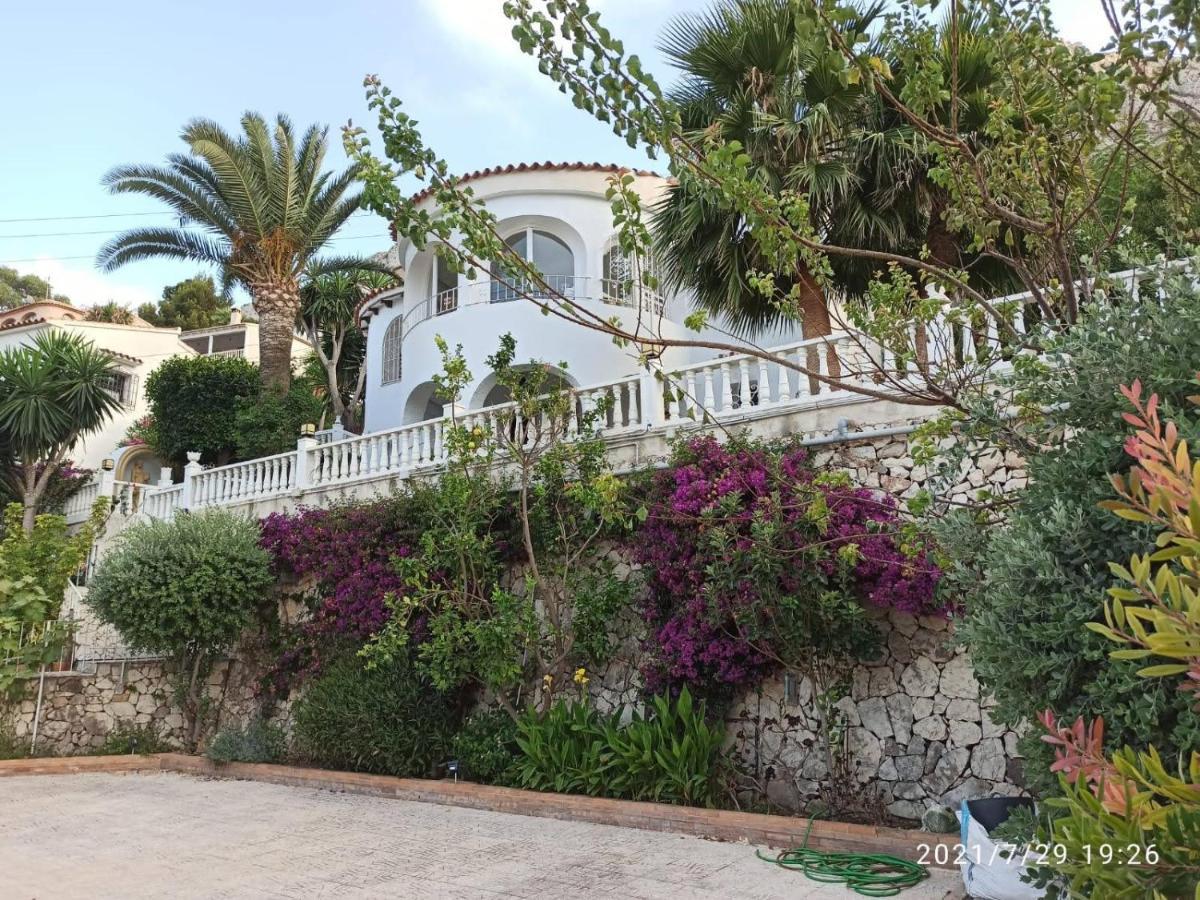 Villa Med Panoramautsikt Med Privat Pool I Calpe, Costa Blanca, Spanien Kültér fotó