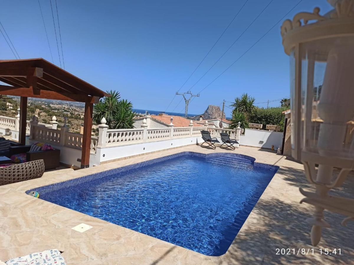 Villa Med Panoramautsikt Med Privat Pool I Calpe, Costa Blanca, Spanien Kültér fotó