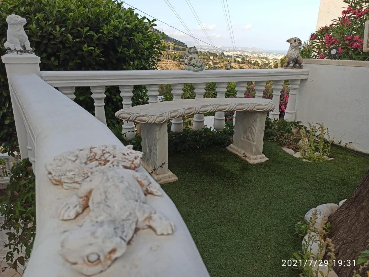 Villa Med Panoramautsikt Med Privat Pool I Calpe, Costa Blanca, Spanien Kültér fotó
