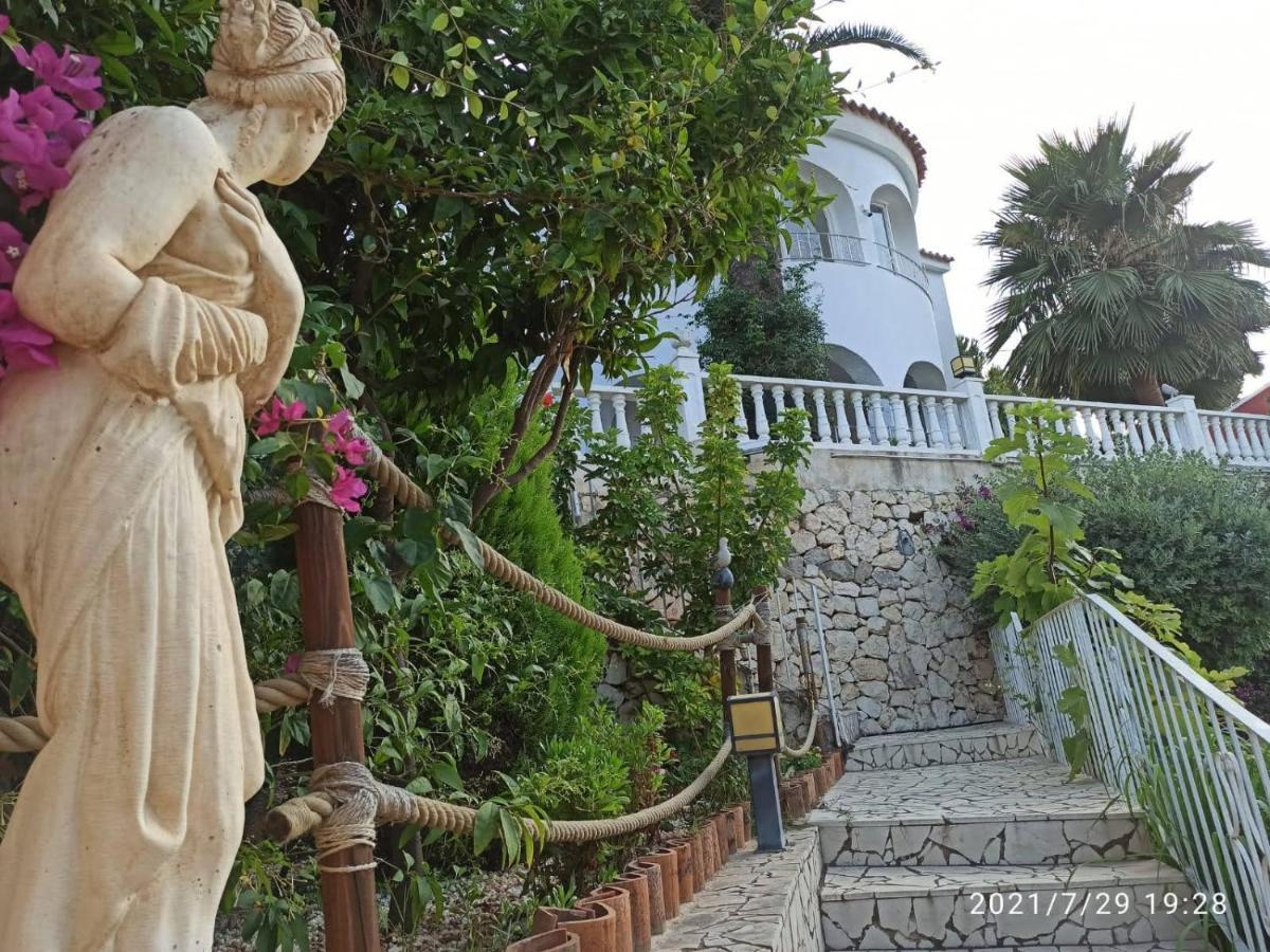 Villa Med Panoramautsikt Med Privat Pool I Calpe, Costa Blanca, Spanien Kültér fotó