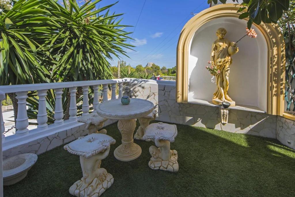Villa Med Panoramautsikt Med Privat Pool I Calpe, Costa Blanca, Spanien Kültér fotó
