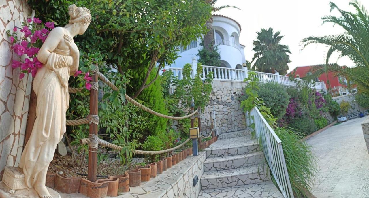 Villa Med Panoramautsikt Med Privat Pool I Calpe, Costa Blanca, Spanien Kültér fotó